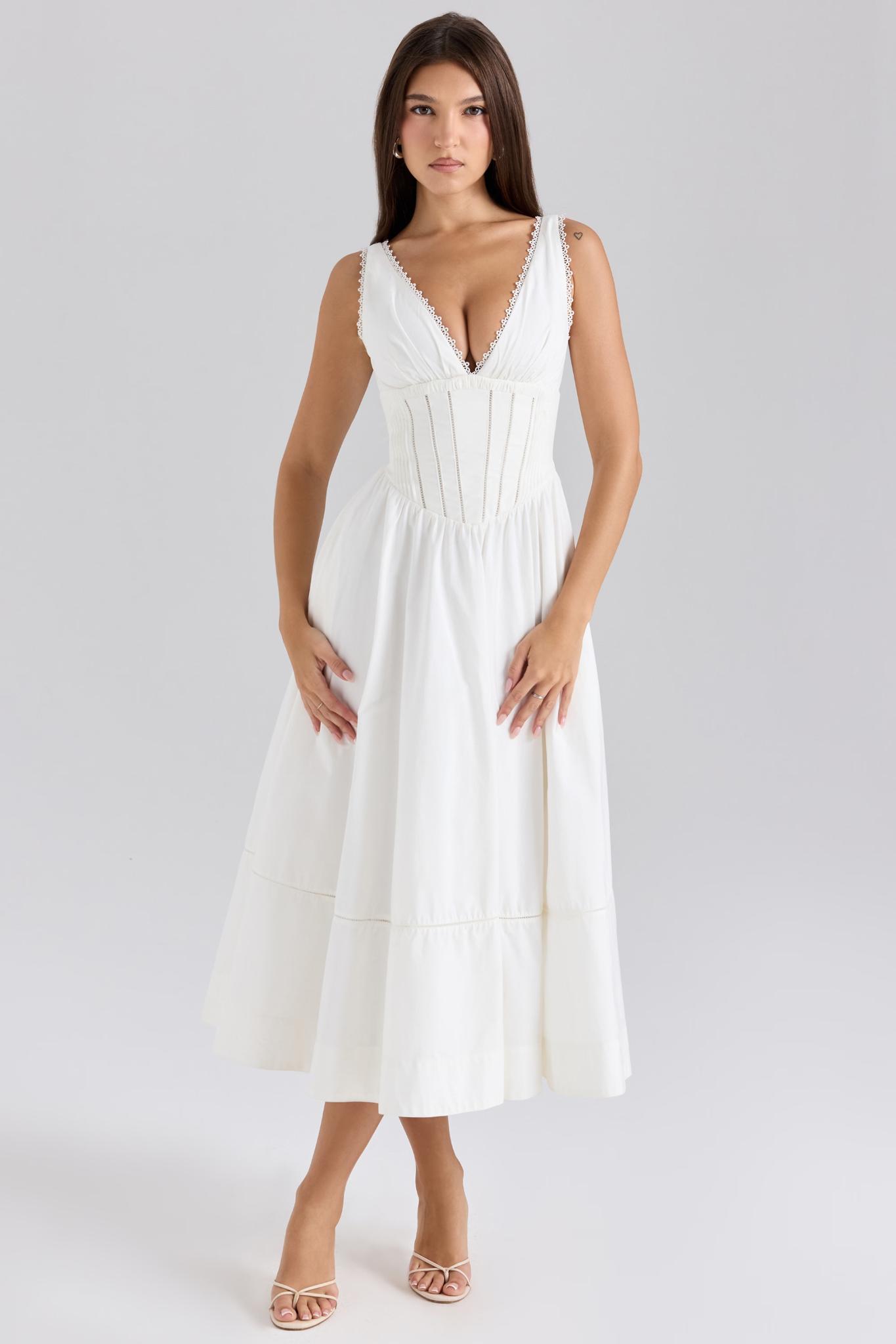 white cotton sundress