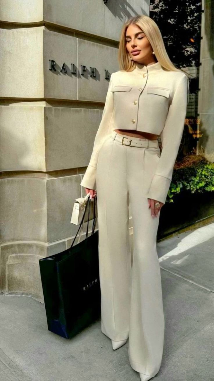 Cream monochrome outfit