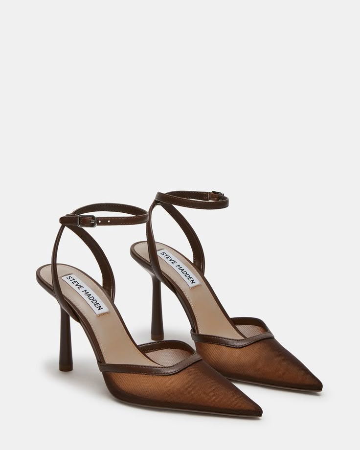 Sheer Brown Stiletto Heels